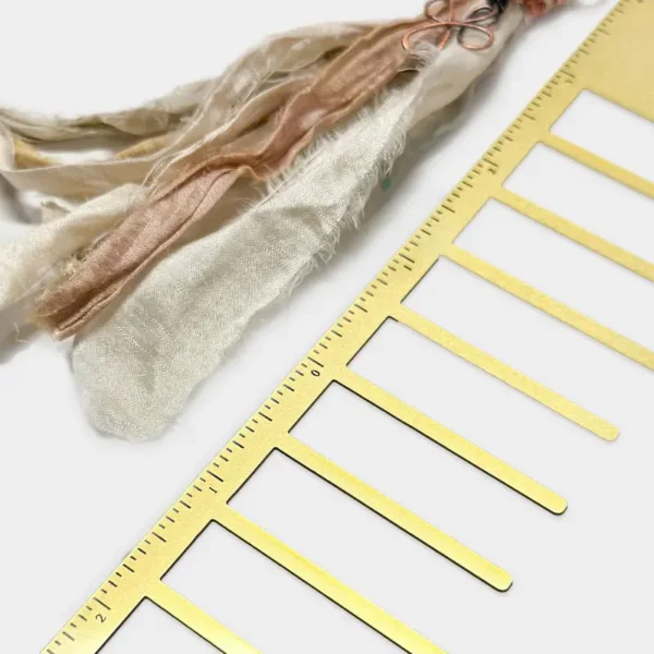 A ruler and some fabric on top of it